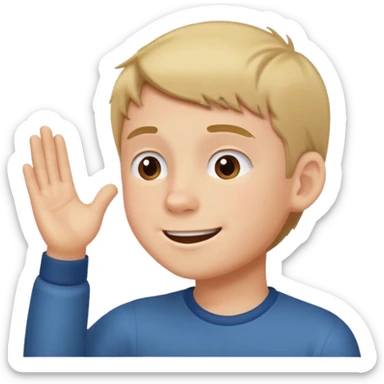 A boy showing right cheek to her mother asking for a gentle playful slap only boy no picture of mother included in emoji
Give side view of right cheek sticker