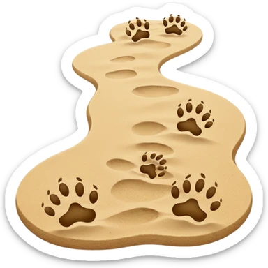 cat footprints sticker