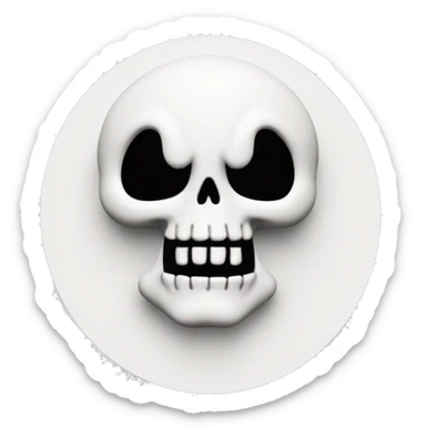 Hell background, white mvp inscription, a small skeleton man in the corner sticker