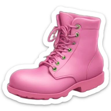 pink boot on top of a pile of cash sticker