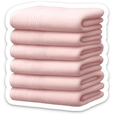 stack of light pink towels sticker