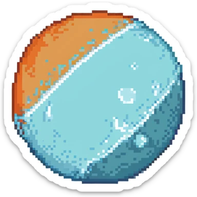 icy blue Uranus planet sticker