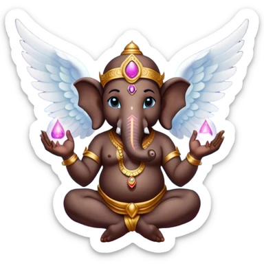 Ganesha dark angel intergalactical spiritual matrix multiverse galaxy sticker