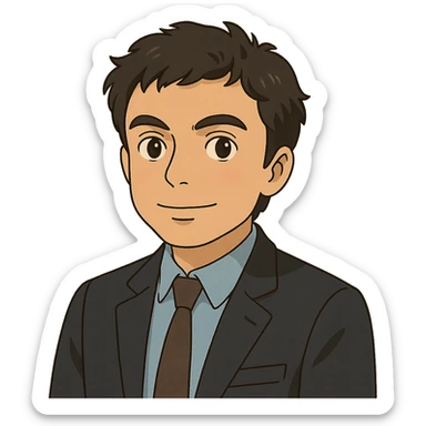 ghibli style portrait of Jawed Karim, YouTube founder sticker