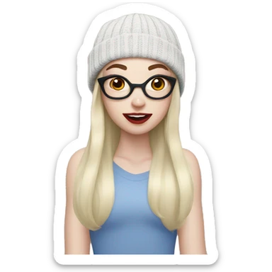 pale skin gurl wearing a spiderman beanie sticker