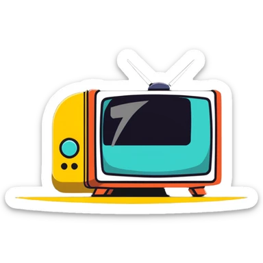 character watching TV sticker