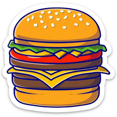 fancy gold-plated burger with gold leaf sticker