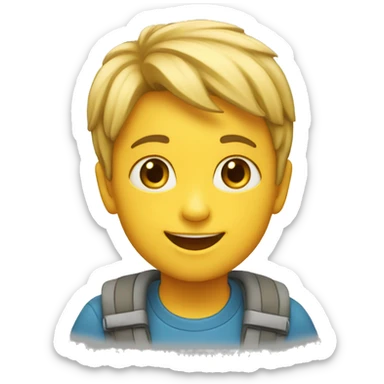 un enfants heureux sticker