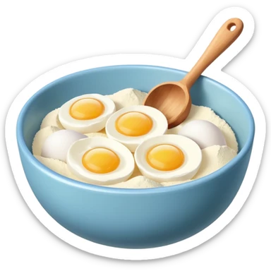 baking ingredients before preparation sticker