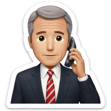  emoji of the world trade center with a plane crashed into it and george bush on a phone in front of them sticker