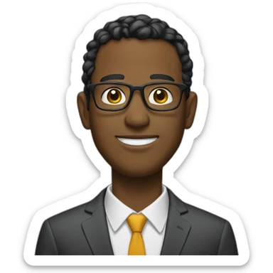 Journalist informal suit mulato sticker