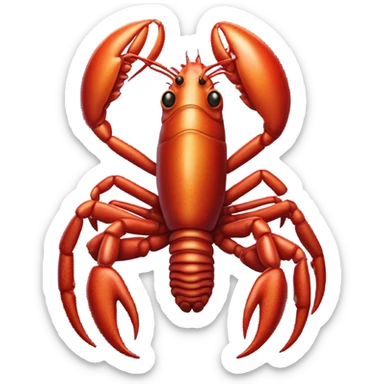 a alien male pipede lobster full body sticker