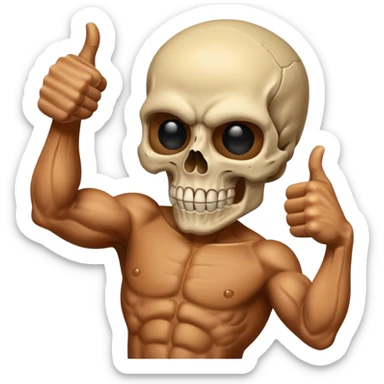 Skull punisher giving thumbs up sticker