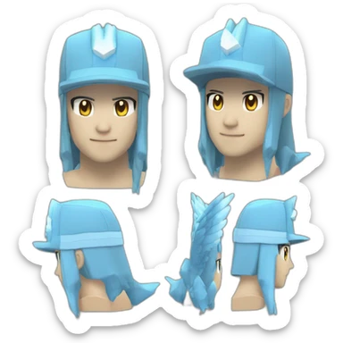 head hat ice Articuno pokemon pixelmon Minecraft delegate hot new sticker