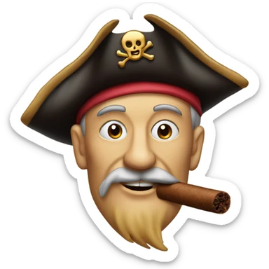 Pirate cigar bourbon  sticker