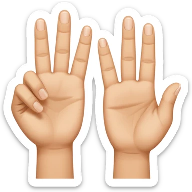 Le signe du rappeur Jul, avec les 2 mains: pouce sur le côté et index et majeur levés. Mis côte à côte, formant les lettres JUL sticker