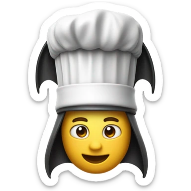 A bat with a jetpack and a chefs hat sticker