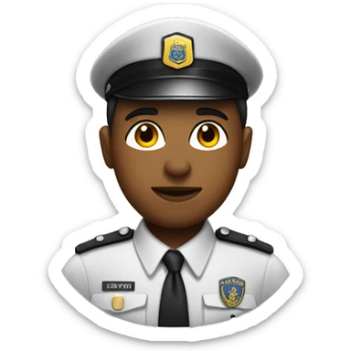 face, gender-neutral, POC security guard sticker