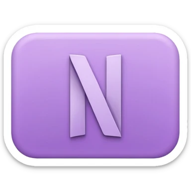Netflix aesthetic "N" logo in pastel purple sticker
