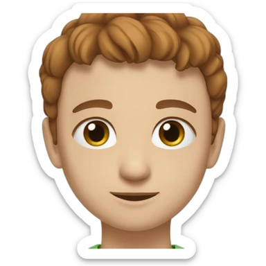 Chat 99% blanc, poil long, yeux verts, oreilles marron sticker