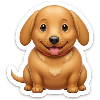 Fat blonde weiner dog  sticker
