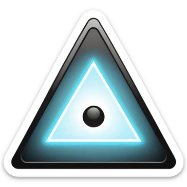 iOS style emoji, minimal summoning symbol, three dots triangle sticker