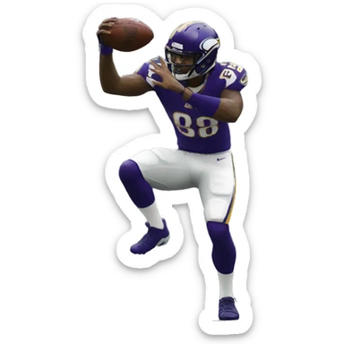 nfl player doing the griddy dance sticker
