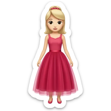 woman tulle dress wearing sticker