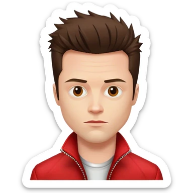 Tyler Durden wearing red jaclket sticker