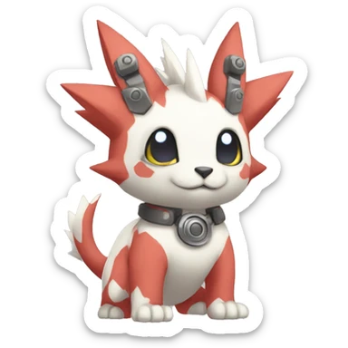 cute kawaii cool edgy Digimon-Fakemon-animal full body sticker