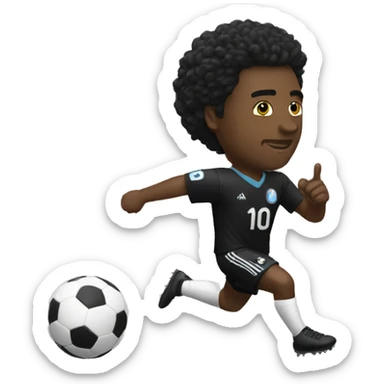 Un footballeur noir avec du flow sticker
