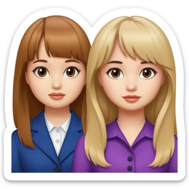 Debby Ryan (straight bangs) and Sabrina Carpenter sticker