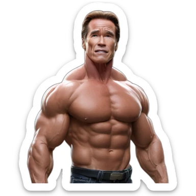 arnold schwarzenegger mimics shia labeouf meme sticker