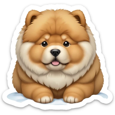 Chow chow puppy in the snow sticker