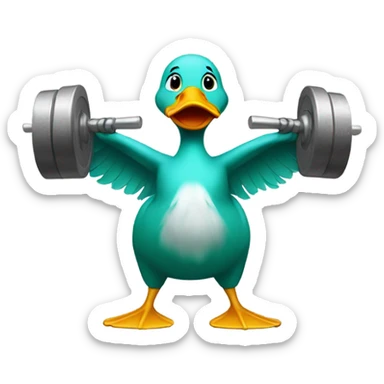 Weightlift duck sticker