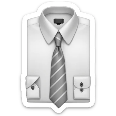 white shirt & grey tie (without face, just clothes, zoomed in) sticker