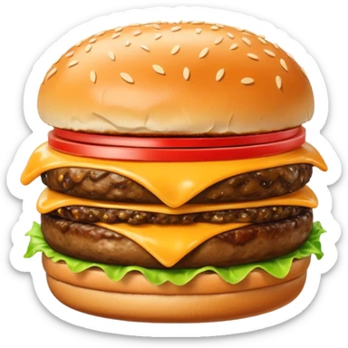want the Gooey Cheeseburger in 5–20° gentle bird’s-eye angle

 sticker