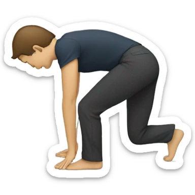 person bowing while standing sticker
