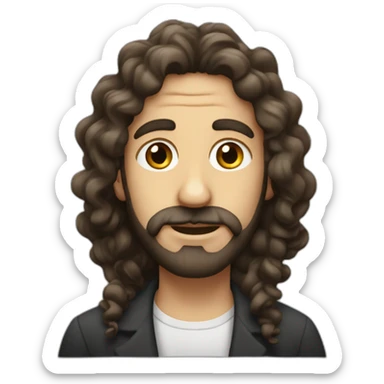 jew with long curls sticker