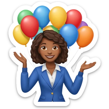 Street Balloon Seller black woman  sticker