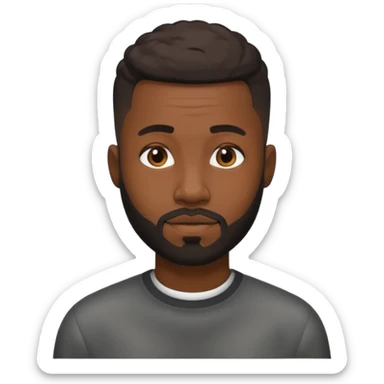 black hairdresser man sticker