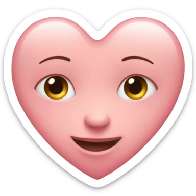 Baby pink heart shape sticker