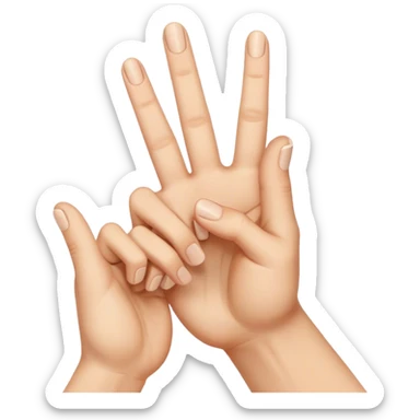 Palm with middle finger facing down sticker