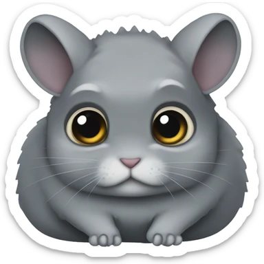 Dark gray chinchilla sticker