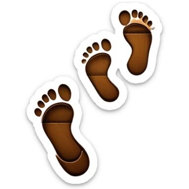 Footprints on a floor  sticker