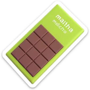 matcha chocolate bar sticker