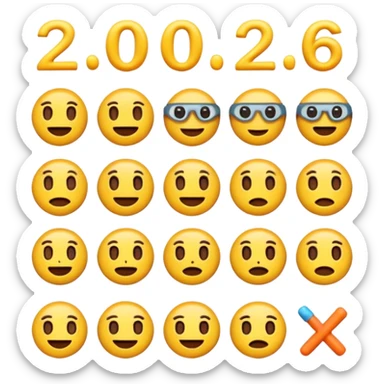 an animated emojis that turns the word "GEO NS" into "2026" sticker