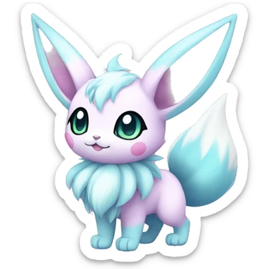 Kawaii Pastel Eeveelution-Cute-Pokémon-fusion full body sticker