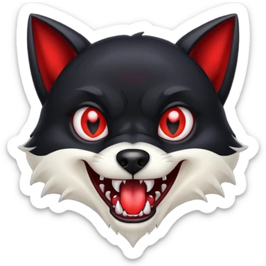 vampire dog sticker