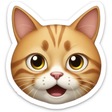 cat with large nostrils angry sticker